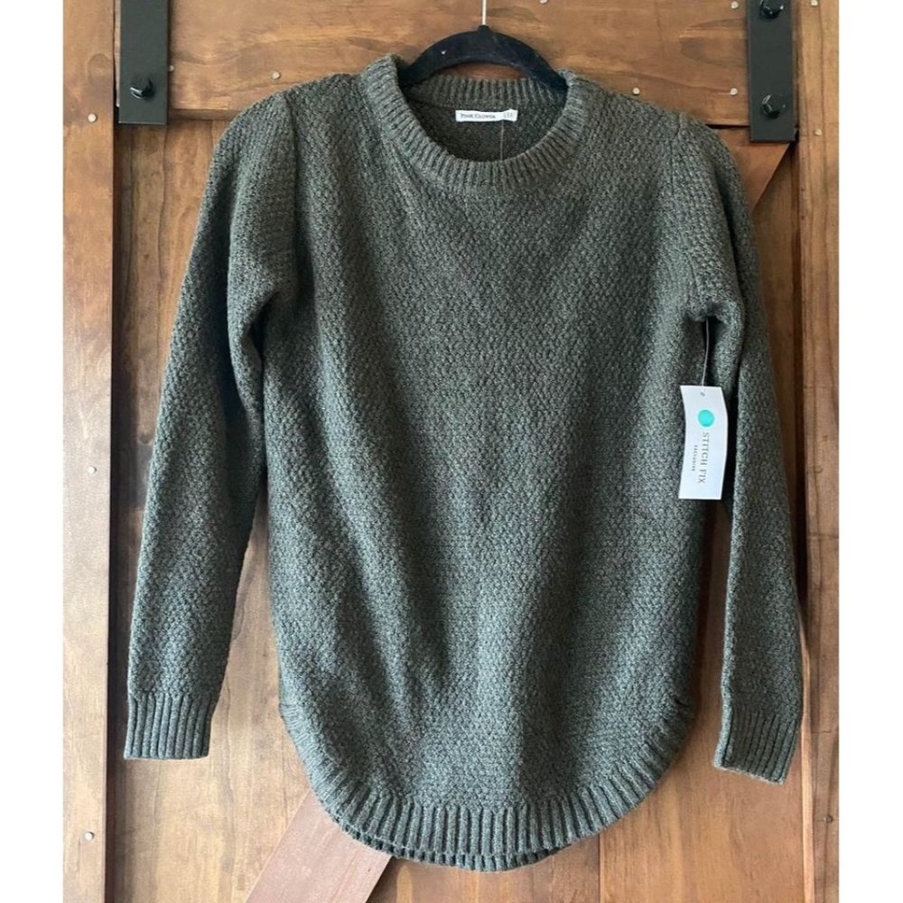 Pink Clover Nickole Textured Sweater, Dark Gray, Women’s XS